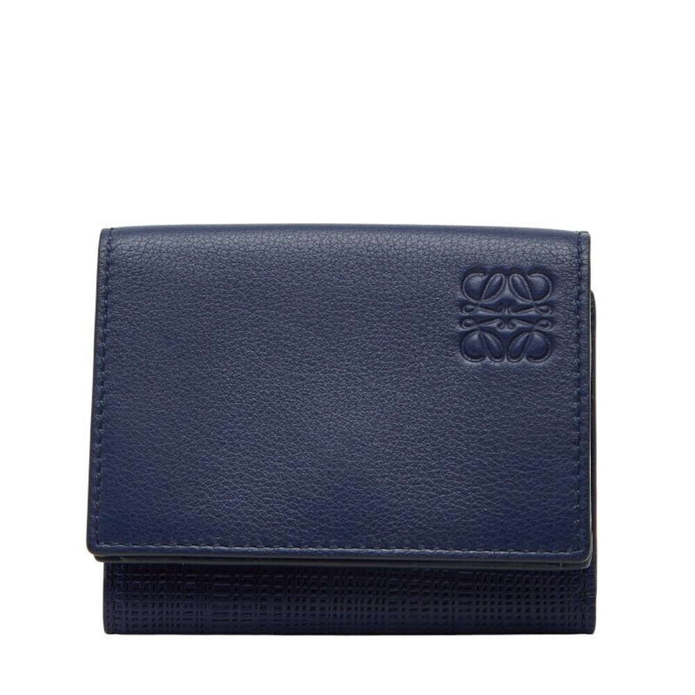 Loewe Tri fold Wallet Blue Leather